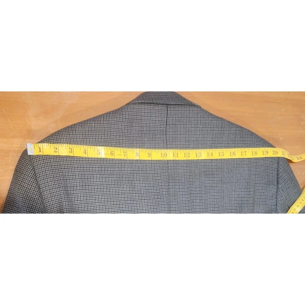 Lauren Ralph Lauren‎ LRL Sport Coat Mens 46L Gray Houndstooth Wool Blazer Career